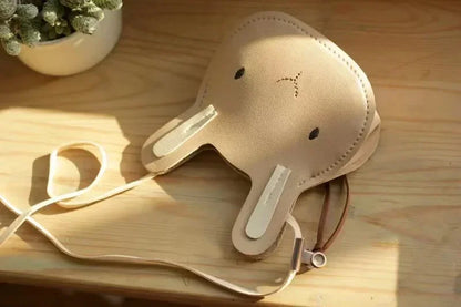 New Cartoon Animal Kids Mini Bags PU Leather Shoulder Bag Cute Bunny Bag for Children Soft Bunny Kids Toddler Girls Boy Purse