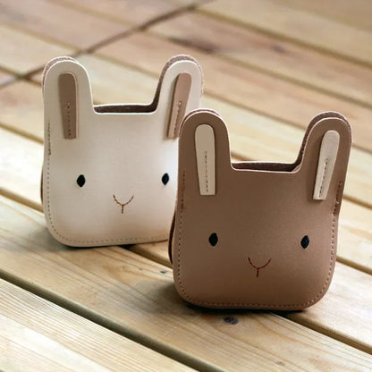 New Cartoon Animal Kids Mini Bags PU Leather Shoulder Bag Cute Bunny Bag for Children Soft Bunny Kids Toddler Girls Boy Purse