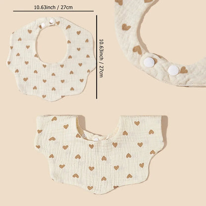 3 Packs (Random Color) Baby Bandana Bibs Boys Girls Newborn Infant for Drooling