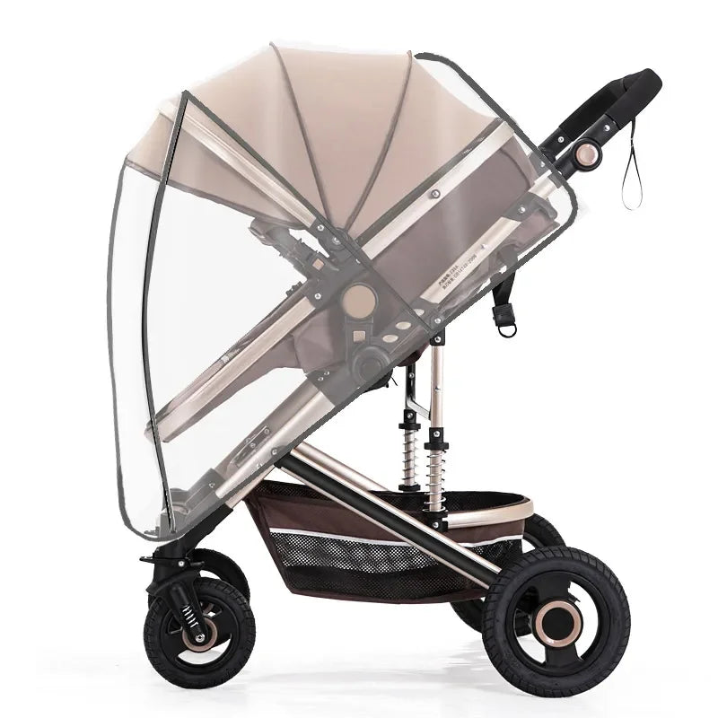 Universal Waterproof Rain Cover For Prams Pram Accessories Transparent Dust Cover Open Zip Umbrella Rainy Season Waterproof