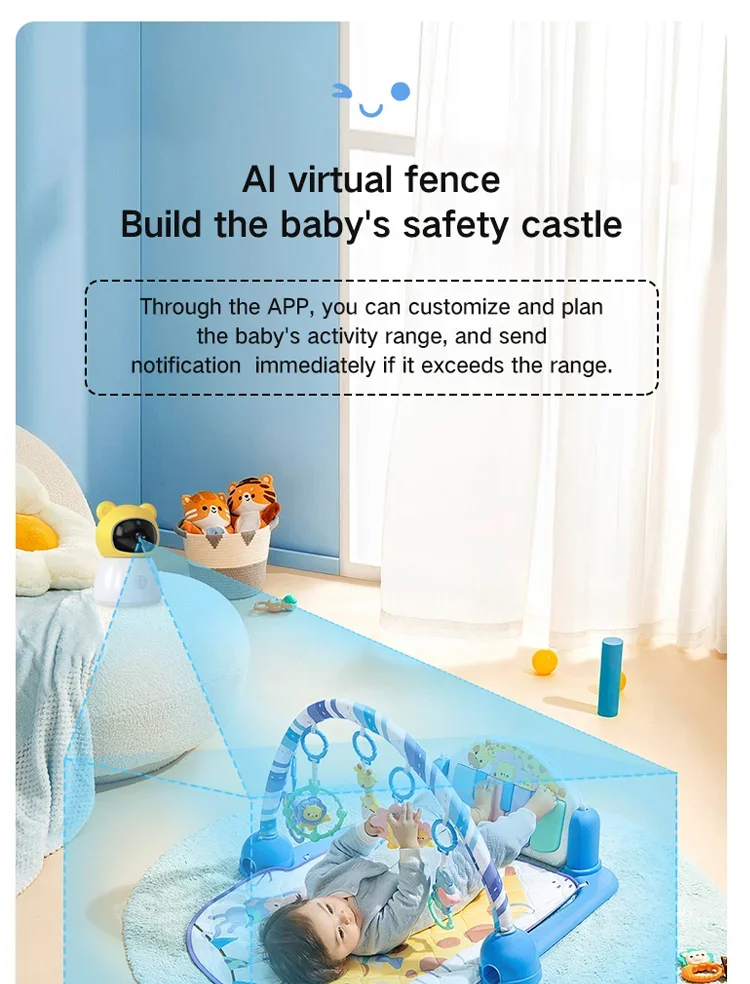 TUYA 5 Inch Video Baby Monitor with Camera PTZ Zoom 3MP Babyphone Cam Security Protection Surveillance Cam Temperature Sensor
