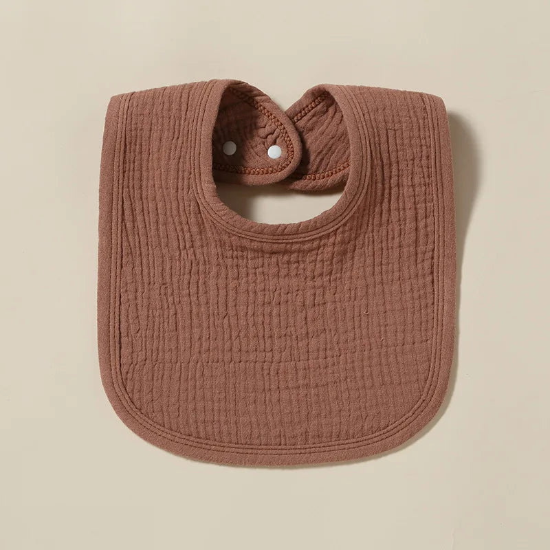 Cotton Gauze Baby Bibs Autumn New Solid Color Infant Bib Newborn Burp Cloths for Kids Boy Girl Spring Soft Feeding Saliva Towel