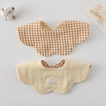 New Cute Cotton Baby Feeding Drool Bib Infants Two-sided Usable Saliva Towel Soft Burp Cloth For Newborn Toddler Kids Bibs