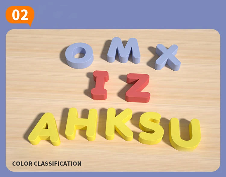 Wooden Educational Abc Puzzle Upper Case and Lower Case Letters for Birthday Gifts Boys Girls Family Game Children Preschoolers