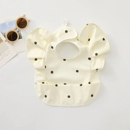 Waterproof Baby Bibs Cartoon Girl Boy Infant Meals Bib Anti-dirty Saliva Bibs with Angel Wings Baby Feeding Stuff Children Smock