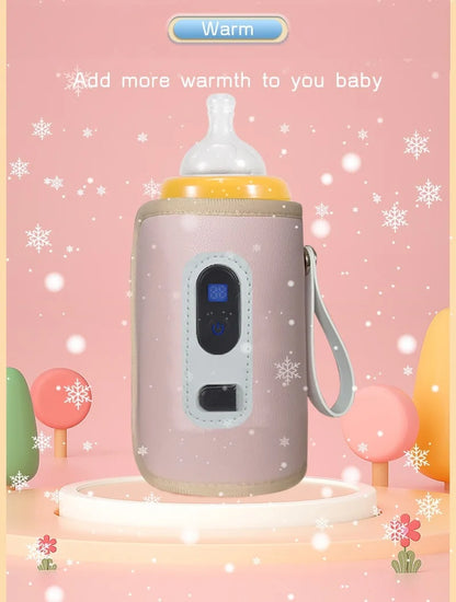 USB Milk Water Warmer Stroller Insulated Bag Baby Nursing Bottle Heater Safe Kids Supplies for Infant Outdoor Travel Accessories