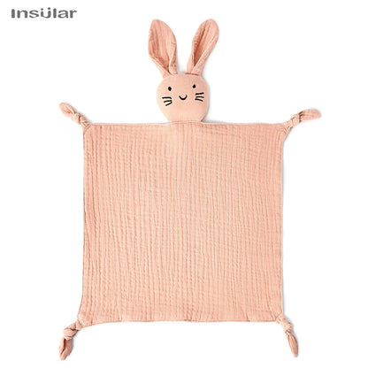 Muslin Baby Comfort Towel Cotton Comforter Blanket Soft Newborn Sleeping Dolls Kid Sleep Toy Soothe Appease Towel Bib