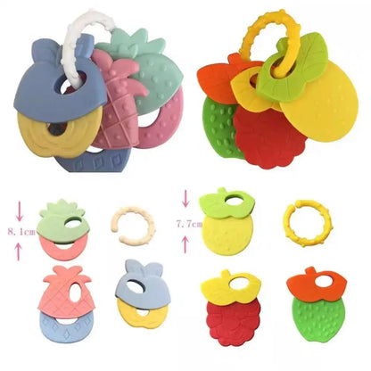 Baby Teether Toys Chew Toy for Babies 3 6 12 Month Newborn Food Grade Silicone Teether Rattle Baby Development Soft Teething Toy