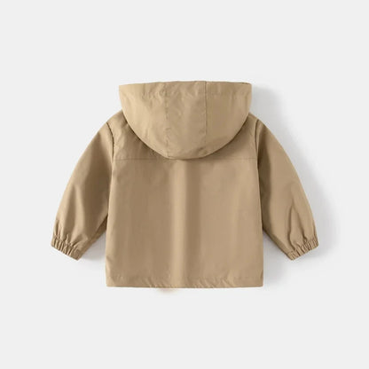 Kids Clothes Windbreaker Coats 2023 Spring Autumn New Boys Trench Jacket Children Windproof Hooded Outerwear 2-6 Years