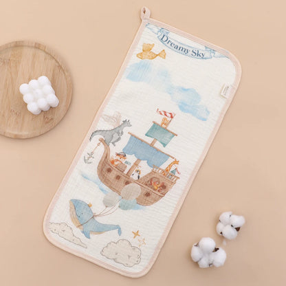 Cotton Muslin Baby Face Towels Long Burp Cloth for Newborn 6Layers of Gauze Children's Towel Kindergarten Hand Towels Baby Items