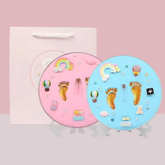 Clay DIY Baby Hand & Footprint Kit Keepsake Handprint Ornament Personalized Newborn Shower Registry Gifts for New Mom Parents