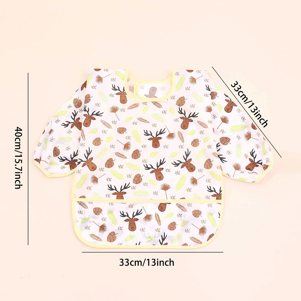 Baby Bibs Cute Children Baby Stuff Toddler Waterproof Long Sleeve Art Smock Feeding Bib Apron for Kids