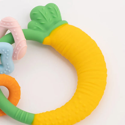 Food Grade Baby Silicone Teethers BPA Free Cartoon Carrot Infant Teething Chew Toys for Boys Girls Shower Gift Baby Accessories
