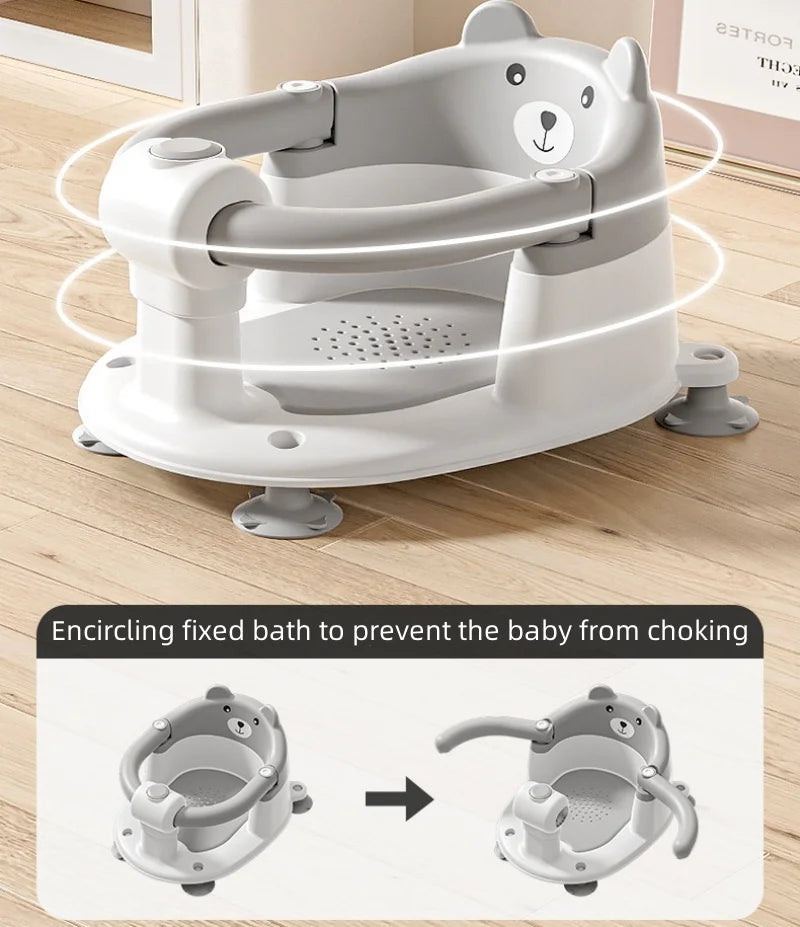 Baby home bath seat children bath artifact bath stool can sit baby bath chair bath tub bracket non-slip bath stool