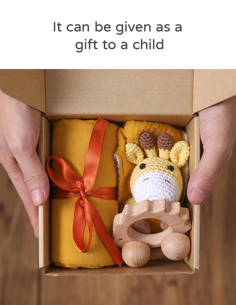 Baby drool Towel Toy Set Milestone Cards Accessories Photography Props Monthly Growth Commemoration Babies Photos Birth Gift Set