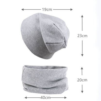 2pcs New Baby Hat Scarf Autumn Winter Soft Elastic Beanie Hats Cotton Newborn Bonnet Warm Accessories Set Boys Girls Hip Hop Cap