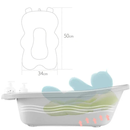 Ajustable Bath Tub Shower Cushion Newborn Support Seat Mat Baby Bath Seat Floating Water Pad Portable Foldable Baby Bathtub Pad