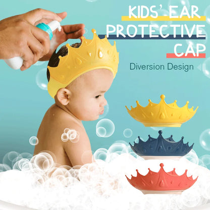 Baby Swim Shower Cap Bath Shampoo Adjustable Eye Protection Head Water Cover Baby Care Wash Hair Shower Cap For 0-6 Years Kids