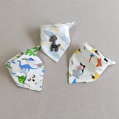 3pcs/lot Special Baby Bibs Boy Girl Bandana Cotton Absorb Bib Burp Cloth Triangle Baby Scarf Burp Newborn Princess Accessories