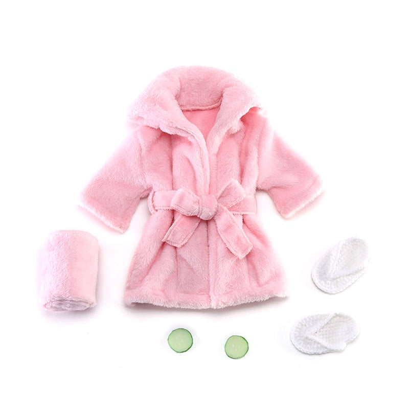 Baby Posing Costume Newborn Bathrobe Towel Set & Cucumber Slices Photo Prop