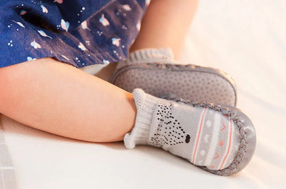 Baby Socks Slippers With Rubber Soles Girl Boy Infant Newborn Children Floor Socks Shoes Anti Slip Soft Sole Toddlers Indoor