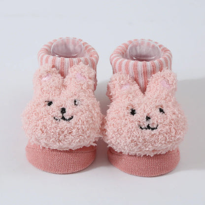 Baby Socks Spring and Autumn Soft Cotton Newborn Baby Socks in The Tube Cartoon 3D Doll Infant Boys Girls Socks 0-6 months