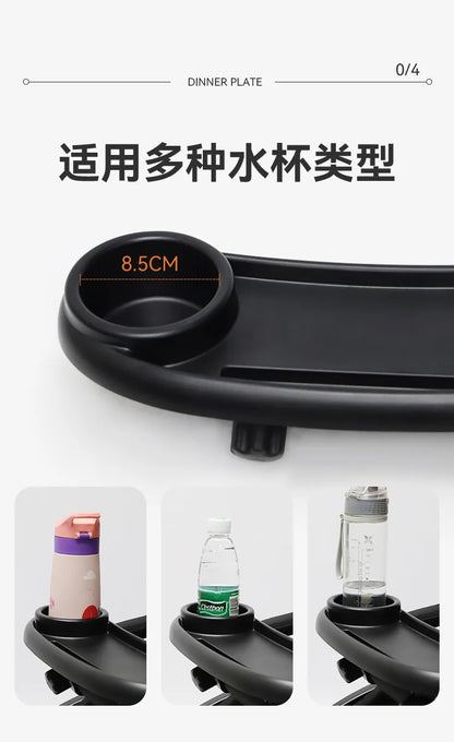 3 In 1 Baby Stroller Dinner Table Tray Phone Stand Plate Accessories Supplies for Toddler Infant Girl Boy Milk Bottle Cup Holder