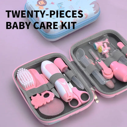 Baby Care Kit Baby Nasal Inhaler Nail Clipper Brush File Comb Scissors Set Daily Cleaning and Care Grooming Kit Accessories