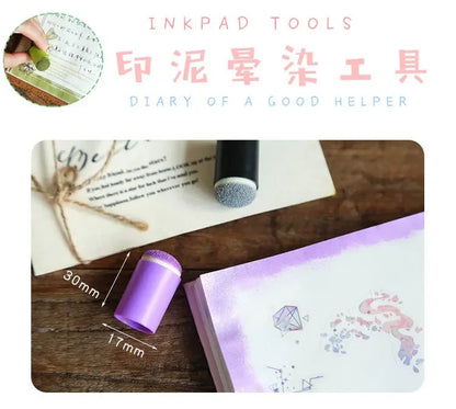 Journamm Finger Painting Kit Drawing Stencils Colorful Inkpad DIY Scrapbooking Creative Stationery Paint Tool School Supplies