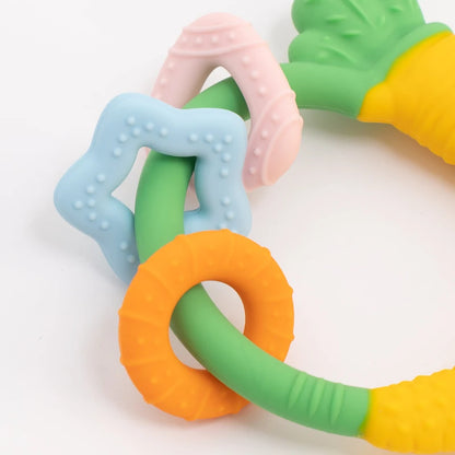 Food Grade Baby Silicone Teethers BPA Free Cartoon Carrot Infant Teething Chew Toys for Boys Girls Shower Gift Baby Accessories