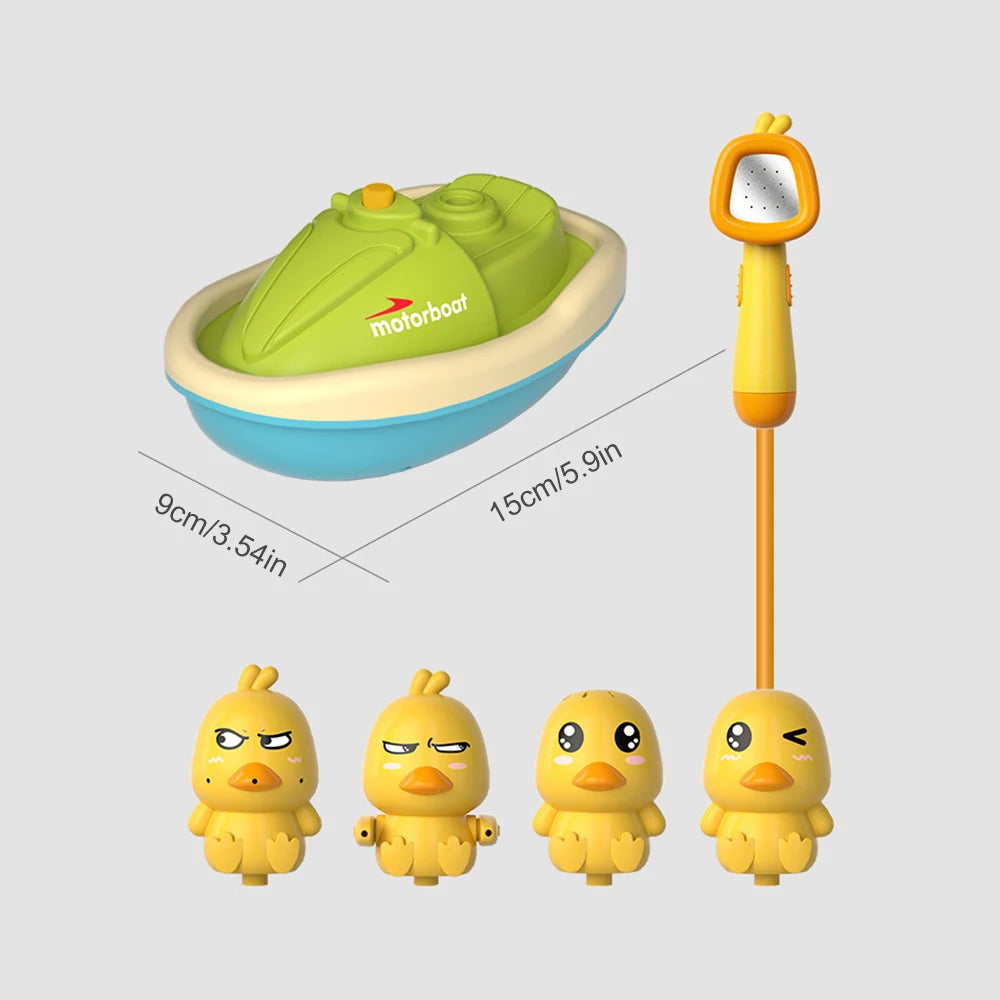 Baby Shower Bathroom Water Playing Little Yellow Duck Flower Shower Divine Device Water Spray Water Playing Toy