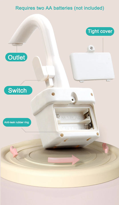 Kids Kitchen Sink Toys Electric Dishwasher Playing Toy With Running Water Pretend Play Food Fishing Toy Role Playing Girls Gift