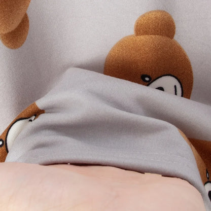 2-piece 2024 new autumn children's cute bear long-sleeved trousers suit boy leisure and comfortable home cover girl Joker pajama