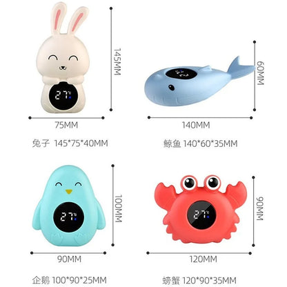 Little Yellow Duck Thermometer Baby Bathtub Shower Water Thermometer Baby Safe Temperature Sensor Floating Waterproof Baby