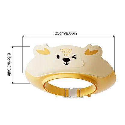Baby Bathing Hat Adjustable Cartoon Ear Protection Shampooing Visor For Children Kid Showering Supplies For Boys And Girls Hair