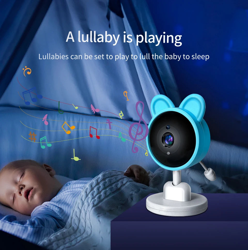 Baby Care Infrared Night Vision Breastfeeding Reminder Temperature Detection Lullaby Wireless Connection Video Surveillance