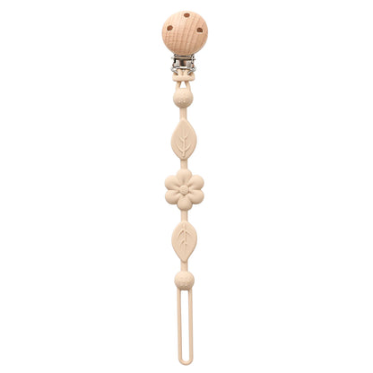 1pcs Baby Silicone Pacifier Chains, Flower  Anti Loss Adjustable Pacifier Holder For Newborn, Suitable For Baby Toy Products