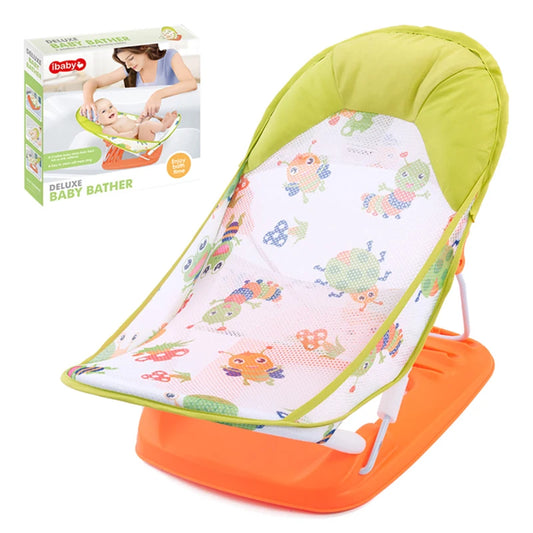 Summer Deluxe Baby Bather Seat Comfort Folding Baby Bather Rocking Chair Baby to Toddler Bath Tub - No-Slip Seat