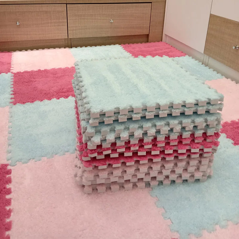 Soft Plush Children's Mat Baby Play Mat Baby Toys Eva Foam Puzzle Carpet In Children's Room Keep Warm Playmat 30*30*1CM