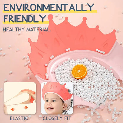 Baby Swim Shower Cap Bath Shampoo Adjustable Eye Protection Head Water Cover Baby Care Wash Hair Shower Cap For 0-6 Years Kids