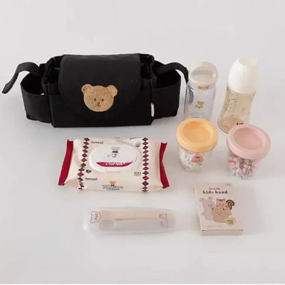 Baby Stroller Bag Pram Organizer Cartoon Bottle Holder Baby Stroller Accessories Hanging Caddy Storage Bag Mommy Bag