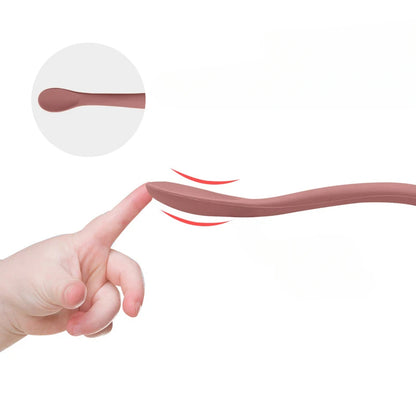 Food Grade Silicone Small Curved Spoon Baby Food Spoon Children Tableware Feeding Soft Spoon