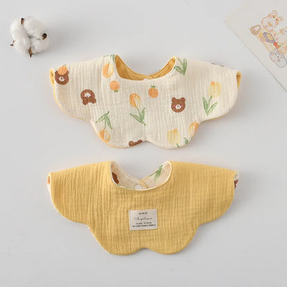 New Cute Cotton Baby Feeding Drool Bib Infants Two-sided Usable Saliva Towel Soft Burp Cloth For Newborn Toddler Kids Bibs