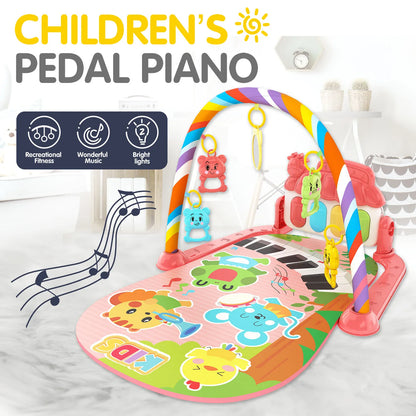 Children's pedal piano education early education music fitness baby music fitness equipment toy light crawling mat
