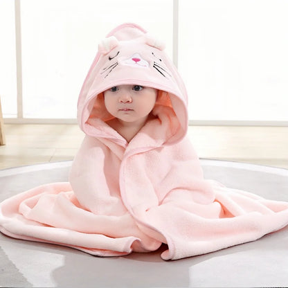 CuteCartoon Animals SoftCoral Velvet Absorbent Quick-Dry SimPle Style Bath Towel Daily Entertainment Dry
