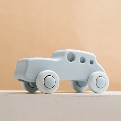 Montessori Baby Silicone Car Toys 0 12 Months Newborn Baby Things Silicone Baby Teether Toy Car  Educational Toy Silicone Blocks