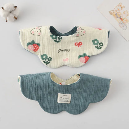 New Cute Cotton Baby Feeding Drool Bib Infants Two-sided Usable Saliva Towel Soft Burp Cloth For Newborn Toddler Kids Bibs