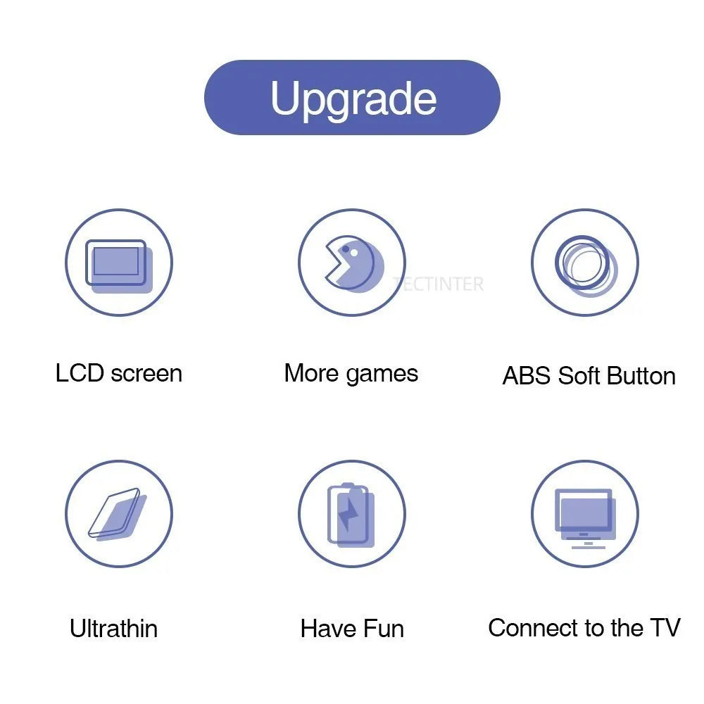 G5S 2.4 Inch Video Game Console Mini Portable Retro TV Handheld Game Player Built-in 500 Games AV Output Support 2 Player