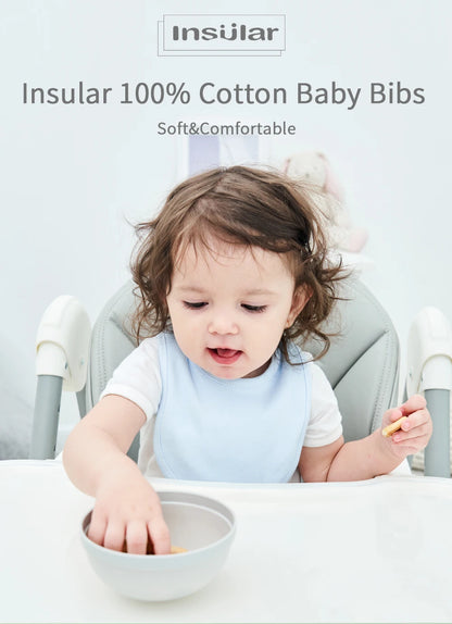 Insular Organic Cotton Baby Scarf Burp Cloth Bandana Bibs Solid Newborn Baby Boy Infant Girl Toddler Winter Scarf Bib