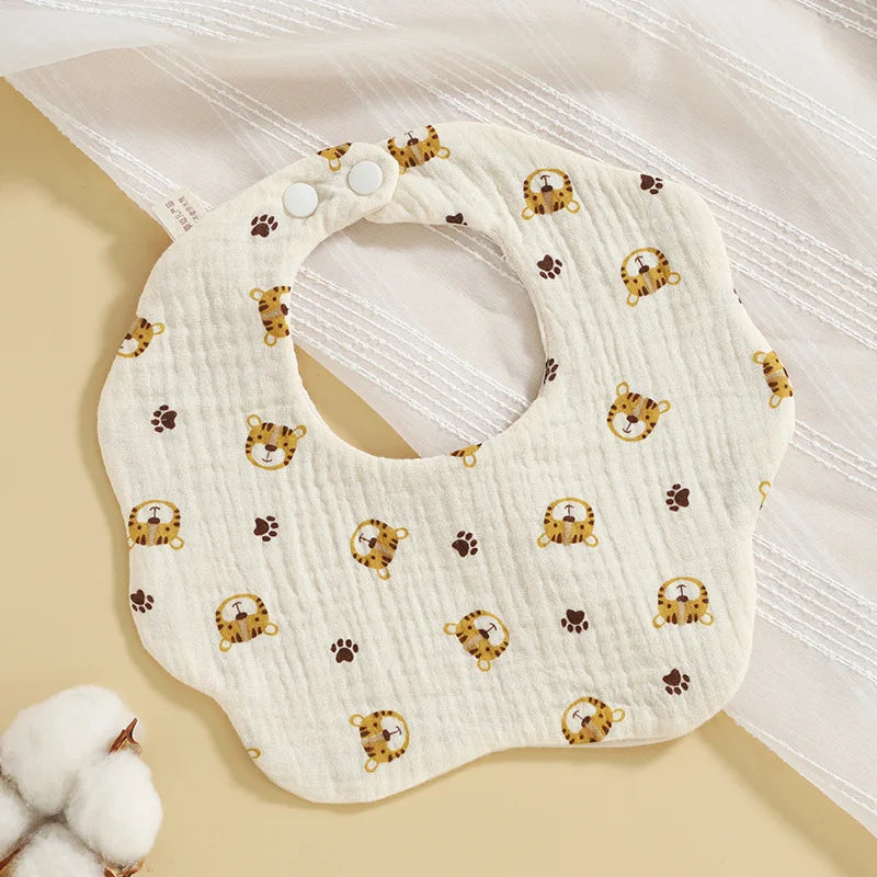Baby Bibs Cartoon Gauze Muslin Baby Kids Bandana Feeding Burp Cloth Soft Newborn Infant Saliva Towel Baby Girl Boy Accessories